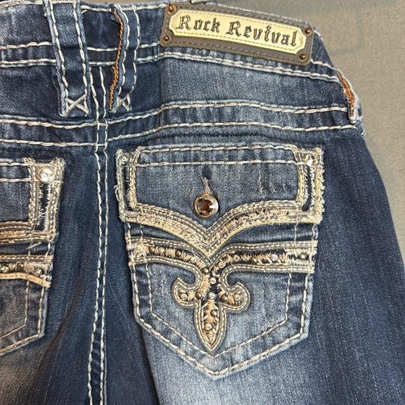 Rock Revival Women's Blue Jeans 29X32 - Picture 9 of 10